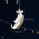 Decoración de árbol de Navidad con lazo blanco