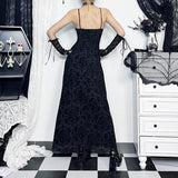 Vestido largo camisola liso con escote en U, estampado cruzado y espalda descubierta 