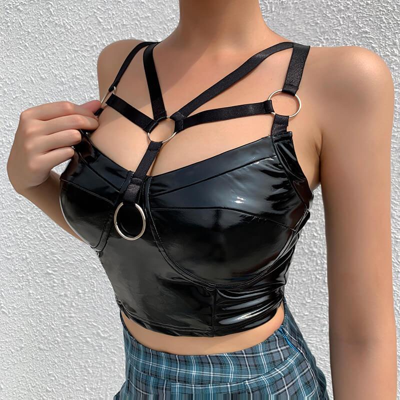 Hollow out high slit metallic zip-up maxi skirt