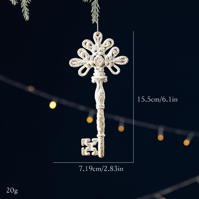 Decoración de árbol de Navidad con lazo blanco