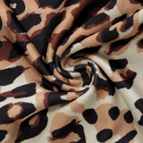 Top camisola sin espalda con estampado de leopardo y dobladillo de encaje con cuello en V 