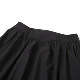 Ruched zip-up solid maxi skirt