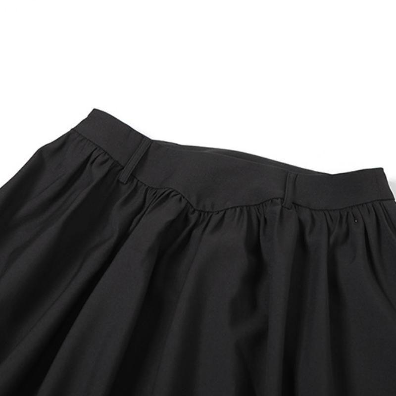 Ruched zip-up solid maxi skirt