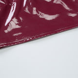 V neck PU leather solid backless cami top