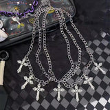 Chaîne de taille en métal avec décoration en croix