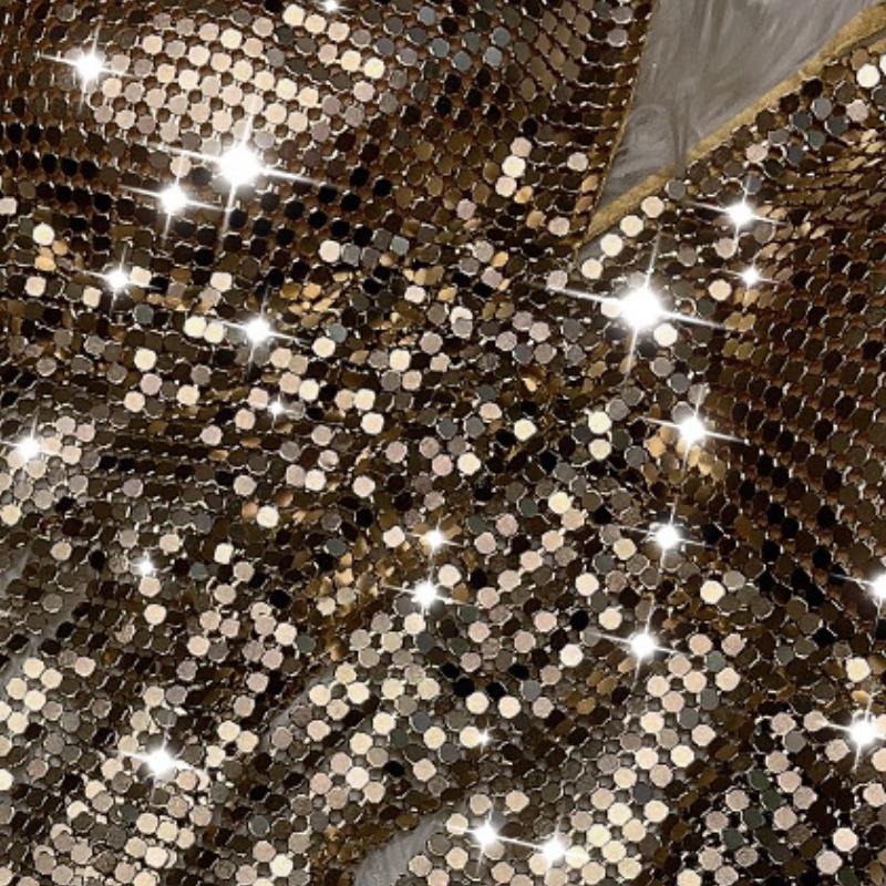 Haut à paillettes avec col en V et pompons à nouer soi-même 