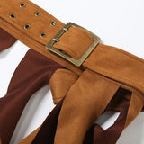 Button zip-up high rise solid straight leg pant