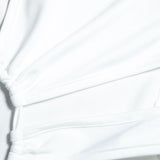 Irregular hollow out ruched one shoulder mini dress