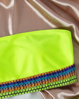 Traje de baño bikini de tubo en contraste 