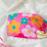 Maillot de bain bikini tube à nouer soi-même et motif floral 