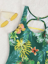 Maillot de bain une pièce à lacets ajourés et à nouer soi-même 