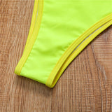 Maillot de bain une pièce à col carré et noué à l'épaule contrasté 