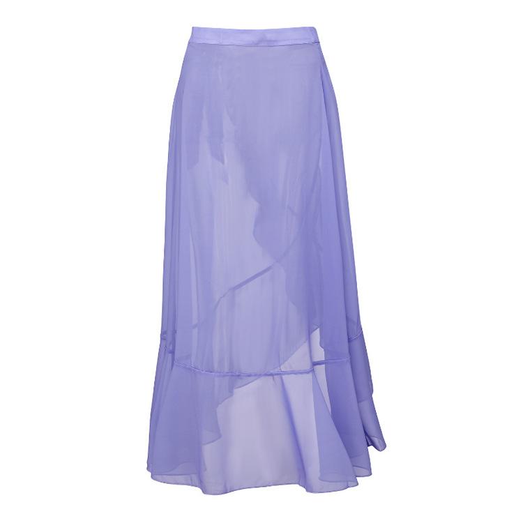 Traje de baño de una pieza con estampado de hojas con volantes irregulares en contraste 