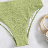 Maillot de bain bikini rembourré à nouer et à texture unie 